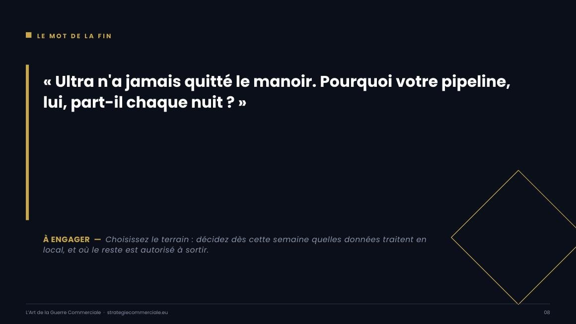 Slide 8 sur 9 — présentation stratégique