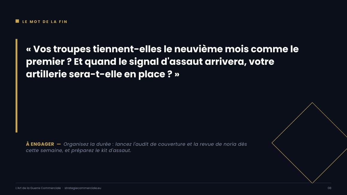 Slide 8 sur 9 — présentation stratégique