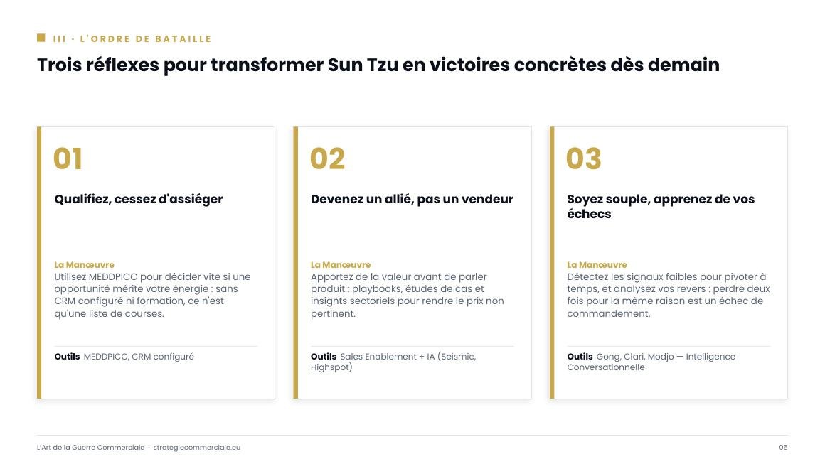 Slide 6 sur 9 — présentation stratégique