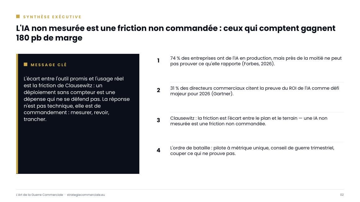 Slide 2 sur 9 — présentation stratégique