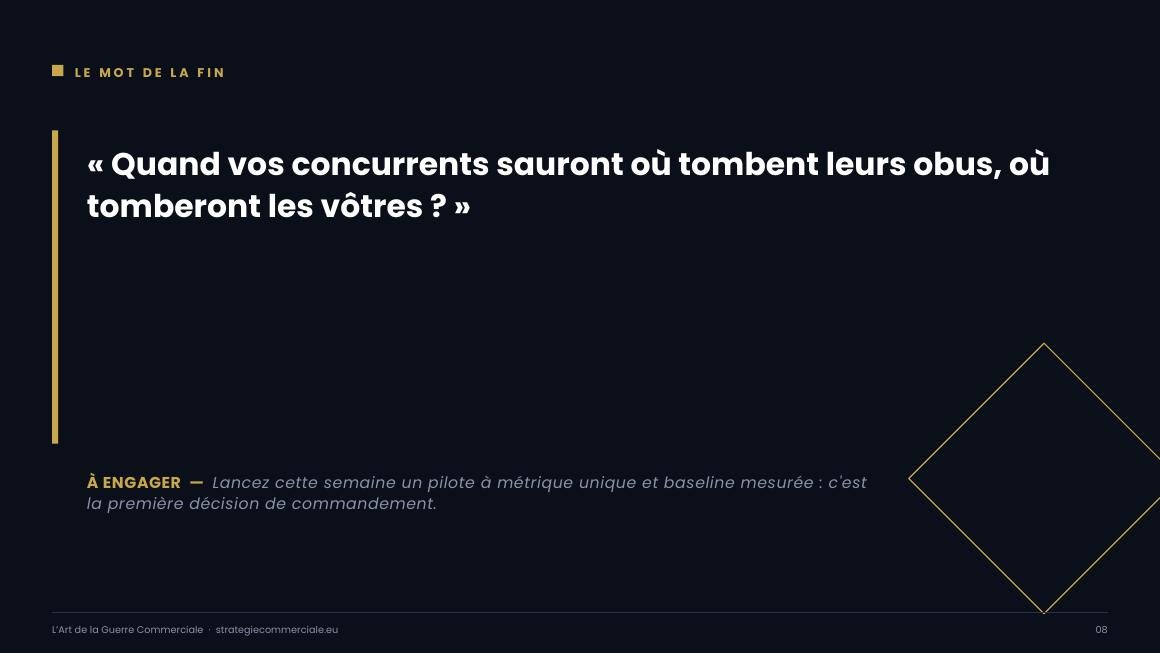 Slide 8 sur 9 — présentation stratégique