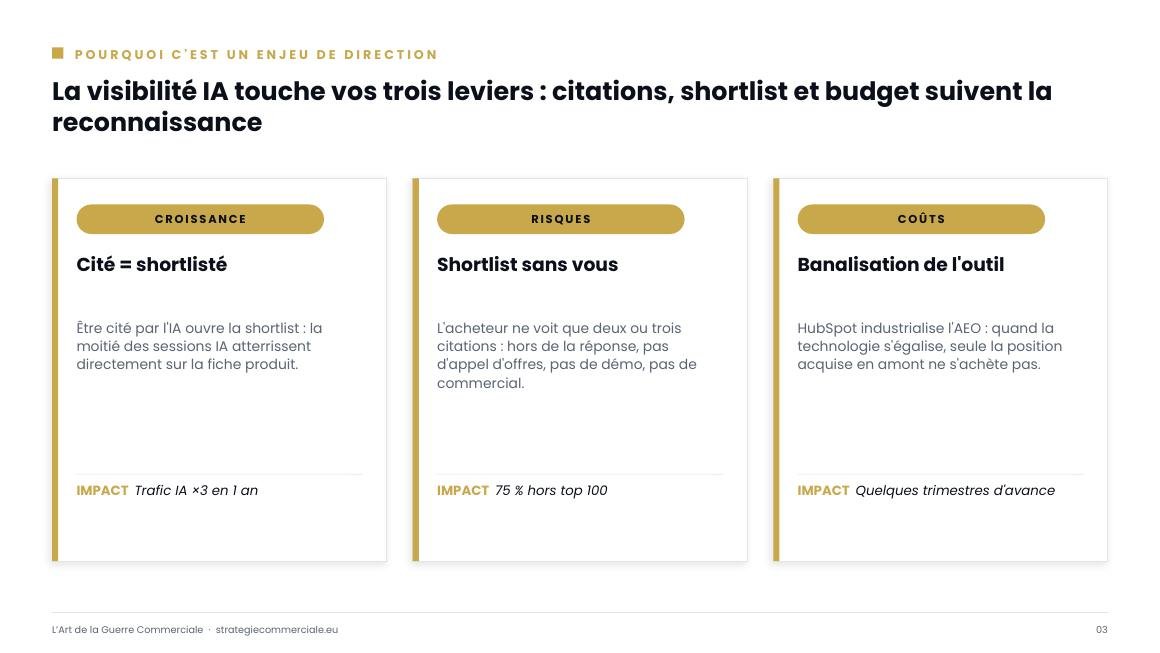 Slide 3 sur 9 — présentation stratégique
