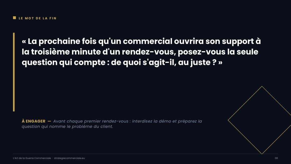 Slide 8 sur 9 — présentation stratégique