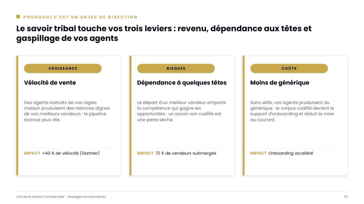 Slide 3 sur 9 — présentation stratégique