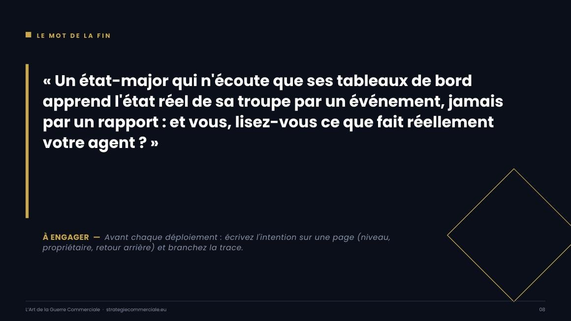 Slide 8 sur 9 — présentation stratégique