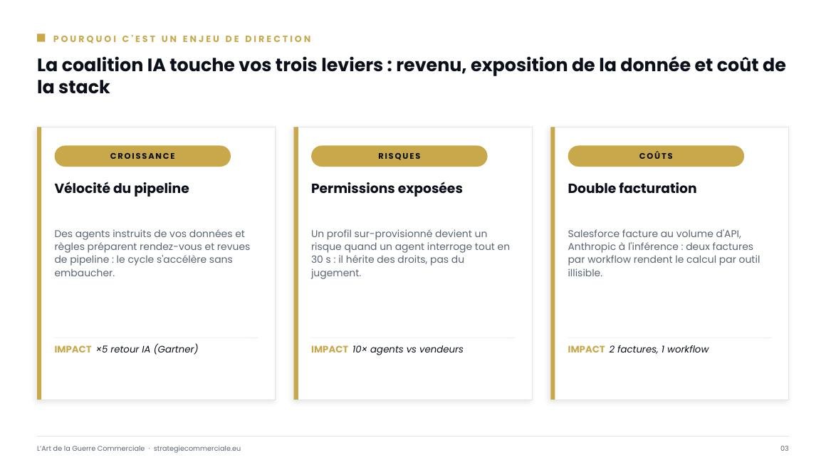 Slide 3 sur 9 — présentation stratégique