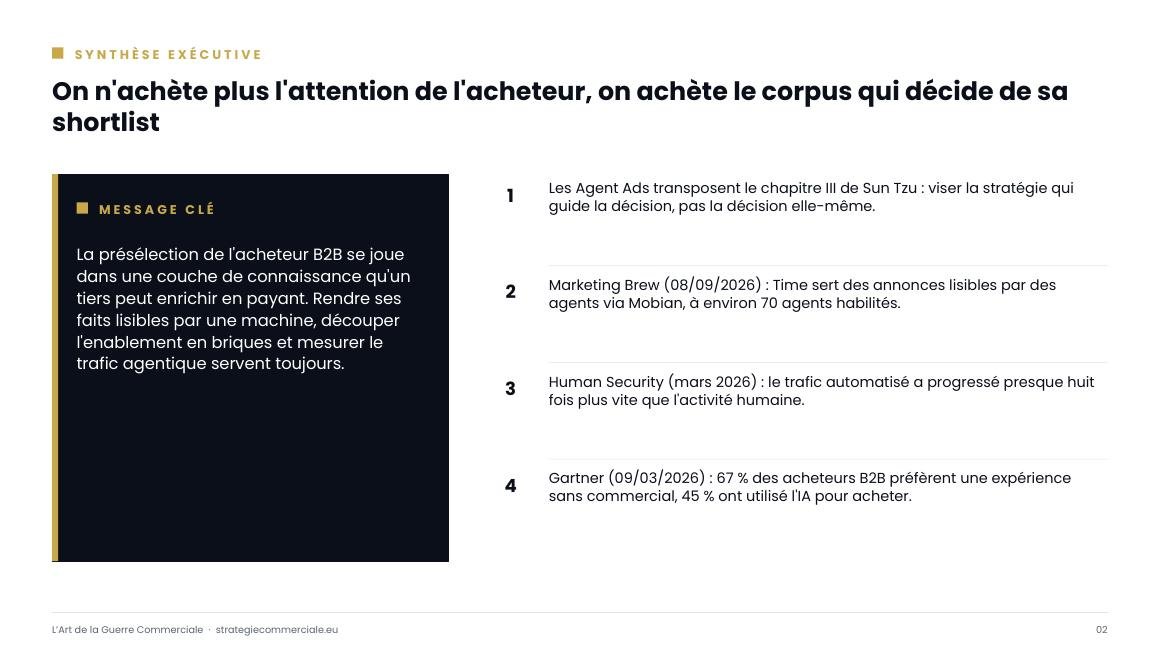 Slide 2 sur 9 — présentation stratégique