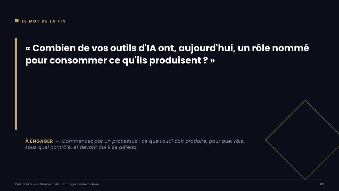 Slide 8 sur 9 — présentation stratégique