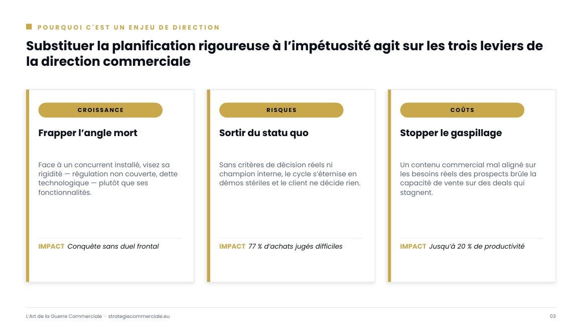 Slide 3 sur 9 — présentation stratégique
