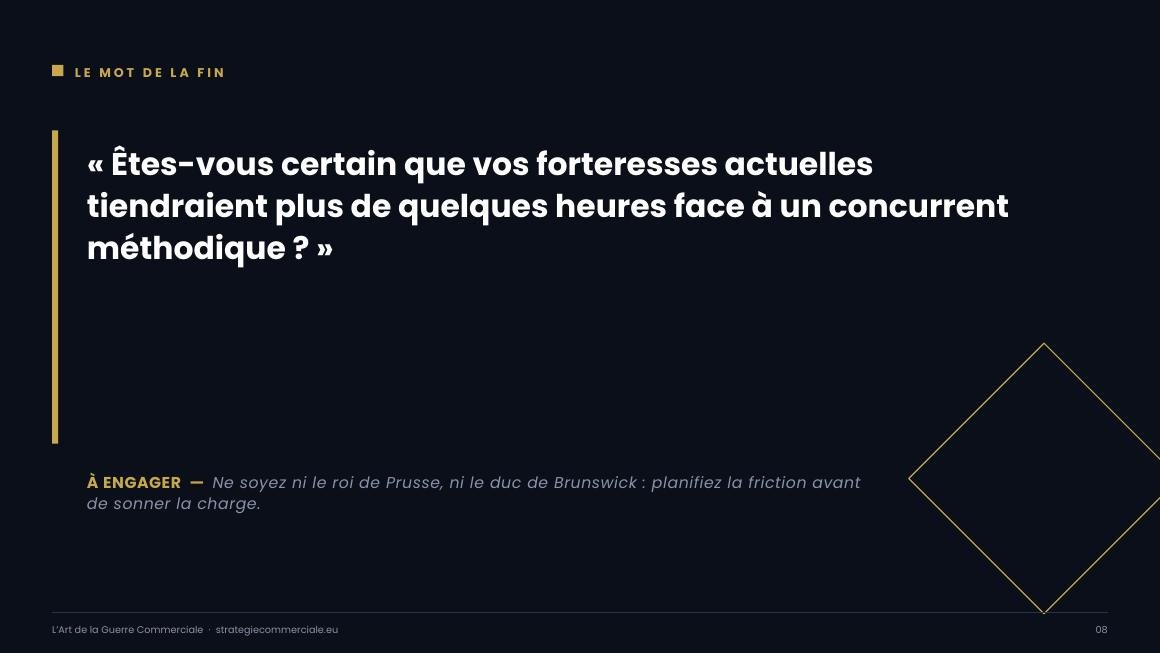Slide 8 sur 9 — présentation stratégique