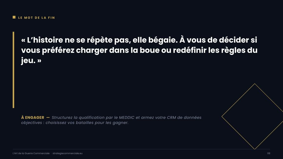 Slide 8 sur 9 — présentation stratégique