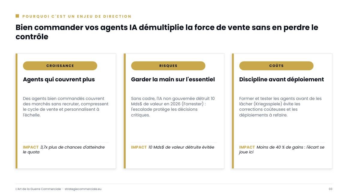 Slide 3 sur 9 — présentation stratégique