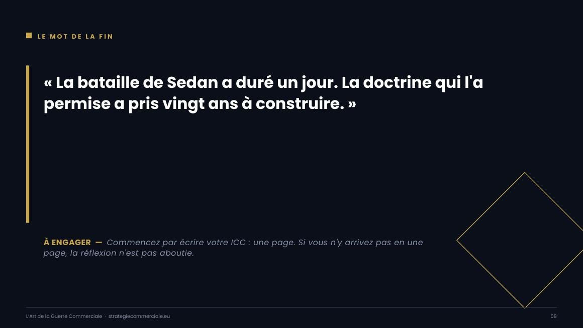 Slide 8 sur 9 — présentation stratégique