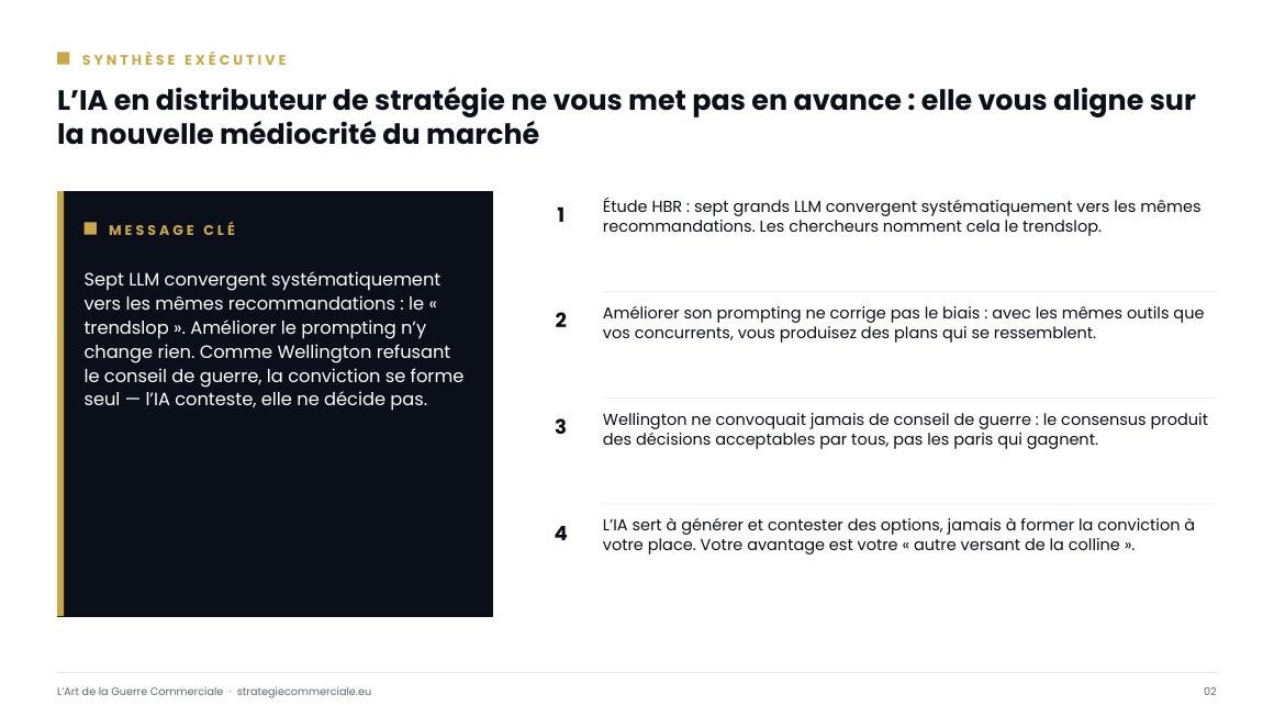 Slide 2 sur 9 — présentation stratégique