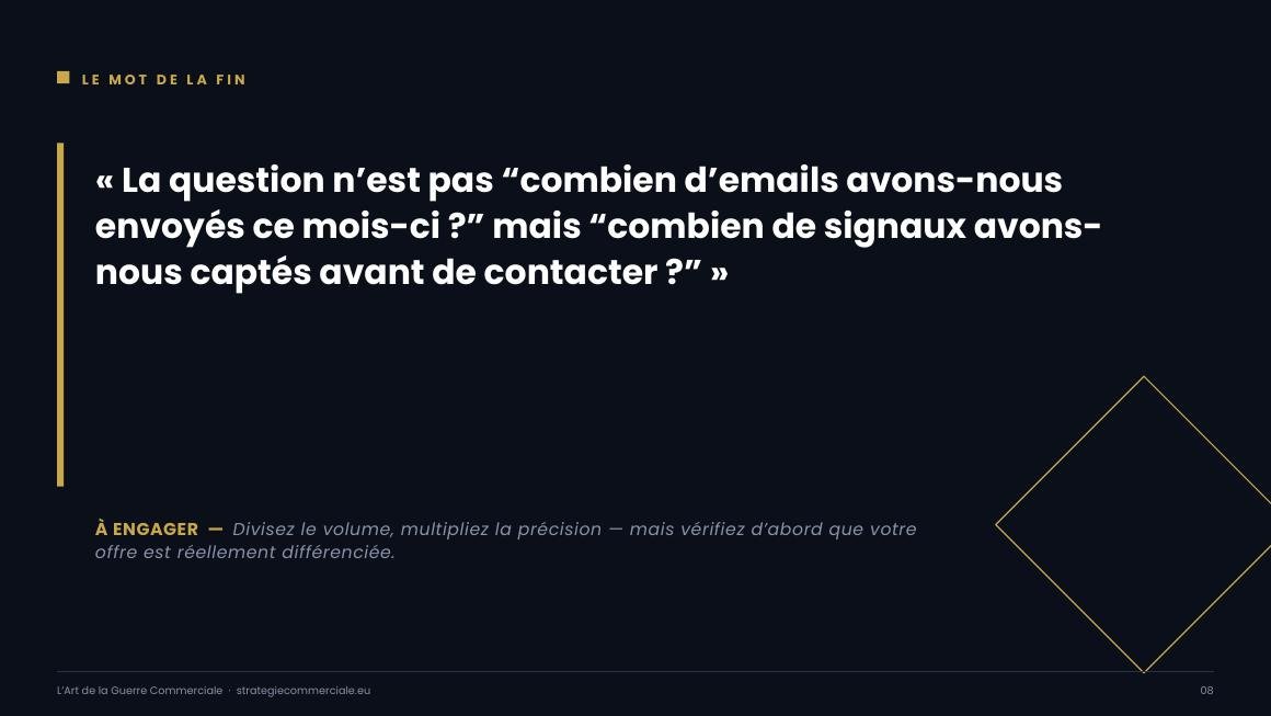 Slide 8 sur 9 — présentation stratégique