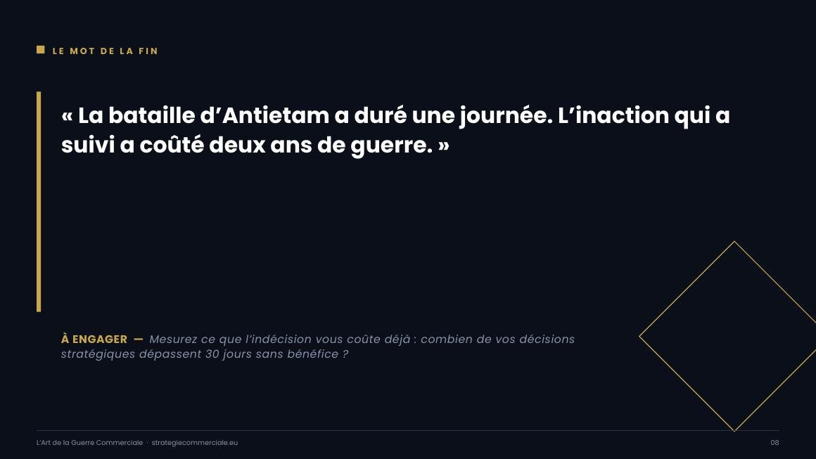 Slide 8 sur 9 — présentation stratégique