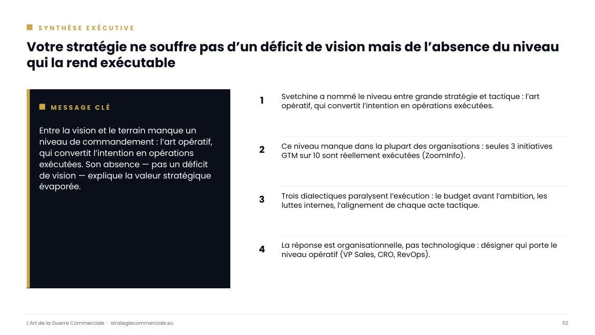 Slide 2 sur 9 — présentation stratégique