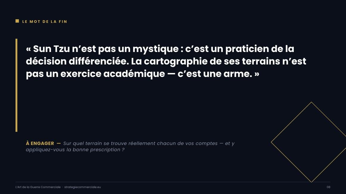 Slide 8 sur 9 — présentation stratégique