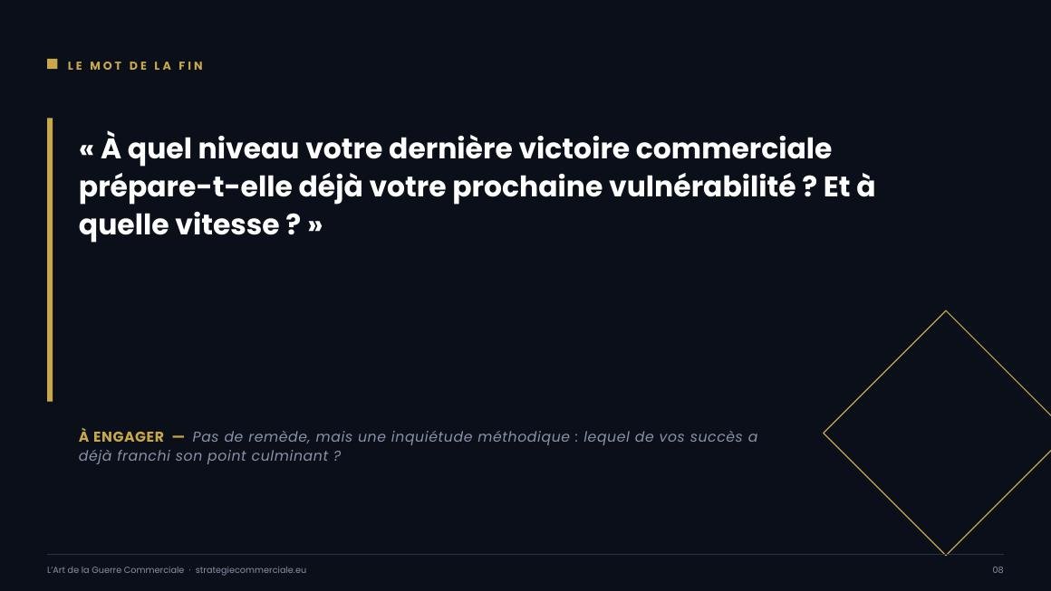 Slide 8 sur 9 — présentation stratégique