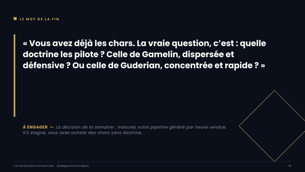 Slide 8 sur 9 — présentation stratégique