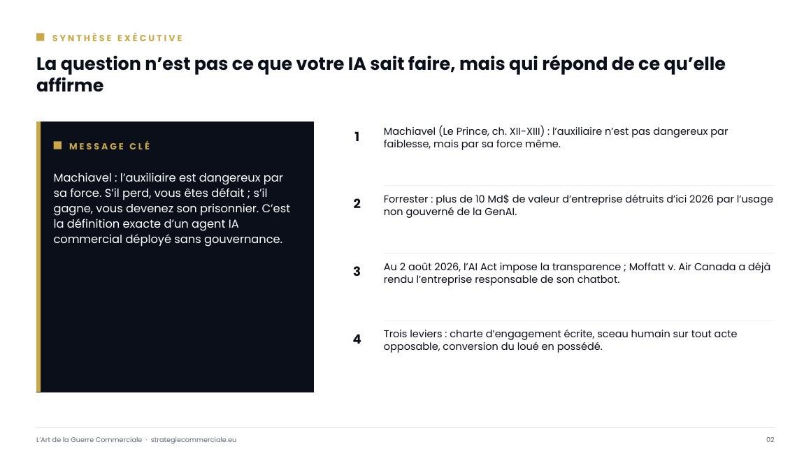 Slide 2 sur 9 — présentation stratégique