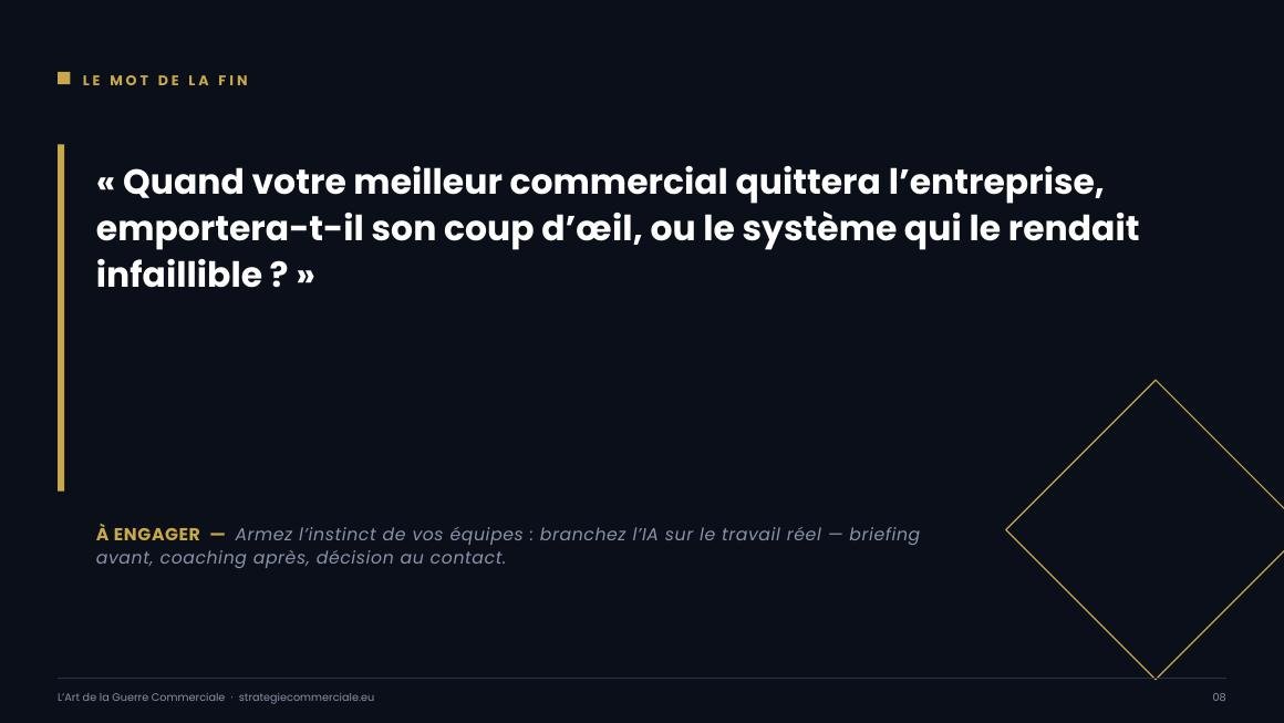 Slide 8 sur 9 — présentation stratégique