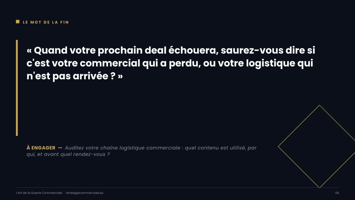 Slide 8 sur 9 — présentation stratégique