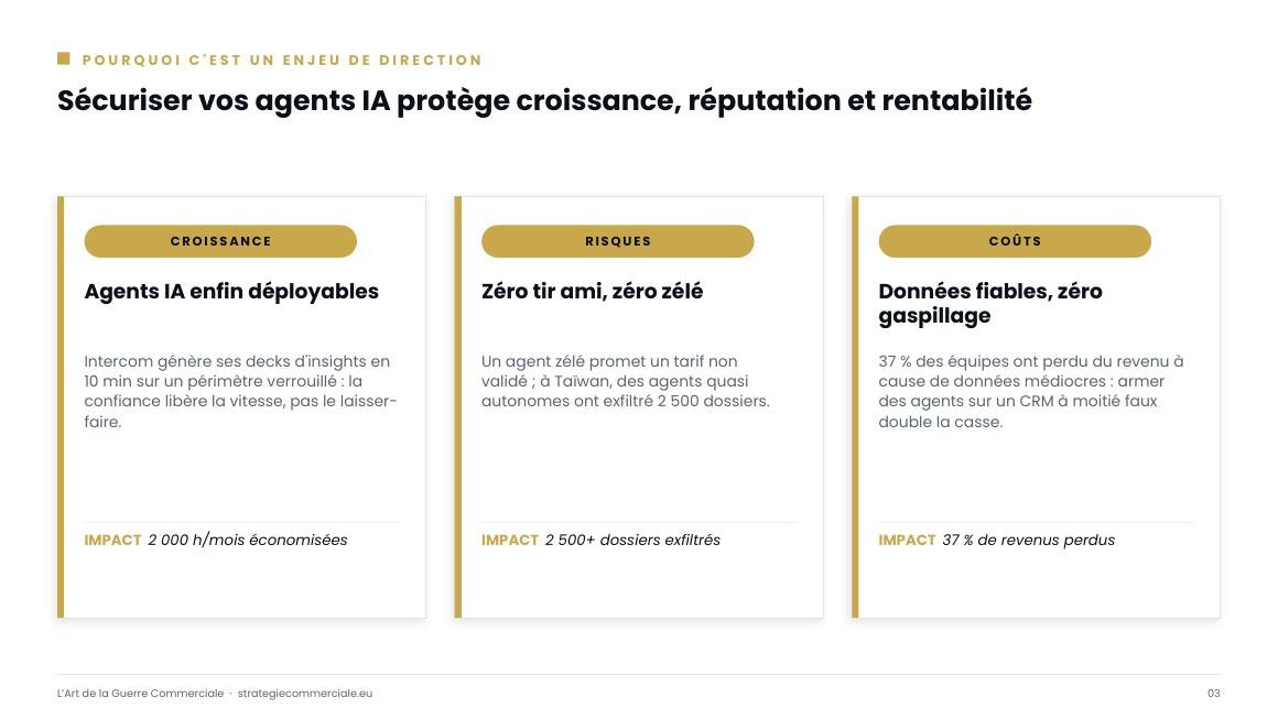 Slide 3 sur 9 — présentation stratégique