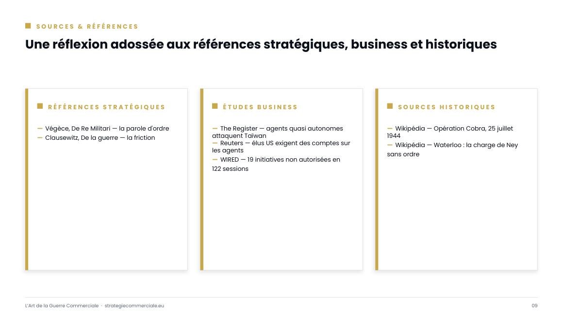 Slide 9 sur 9 — présentation stratégique